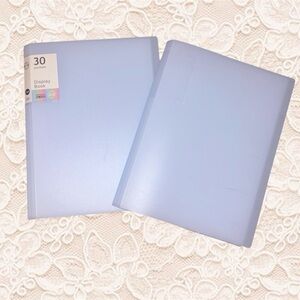 TWO Light Blue Display Portfolio Books